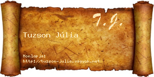 Tuzson Júlia névjegykártya